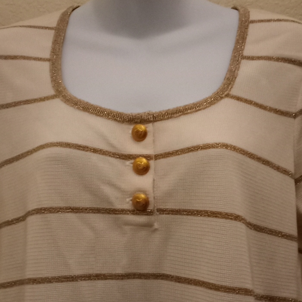 Cache Cream & Gold Top - Picture 4 of 9